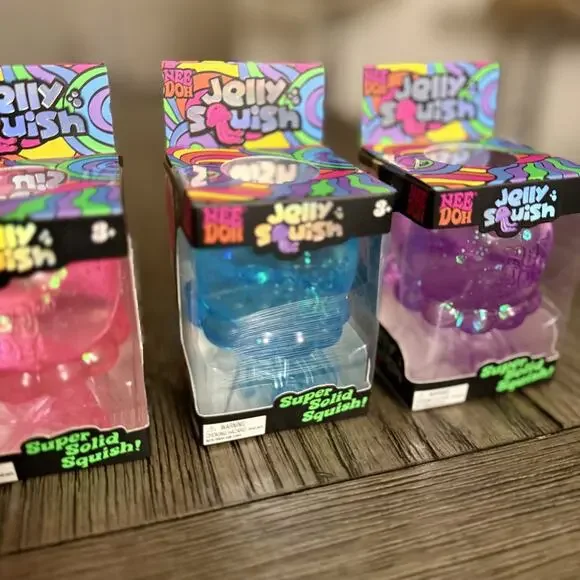 Schylling NeeDoh Jellysquish Jelly Fish Novelty Sensory Fidget Stress Relief Toy - Picture 10 of 14